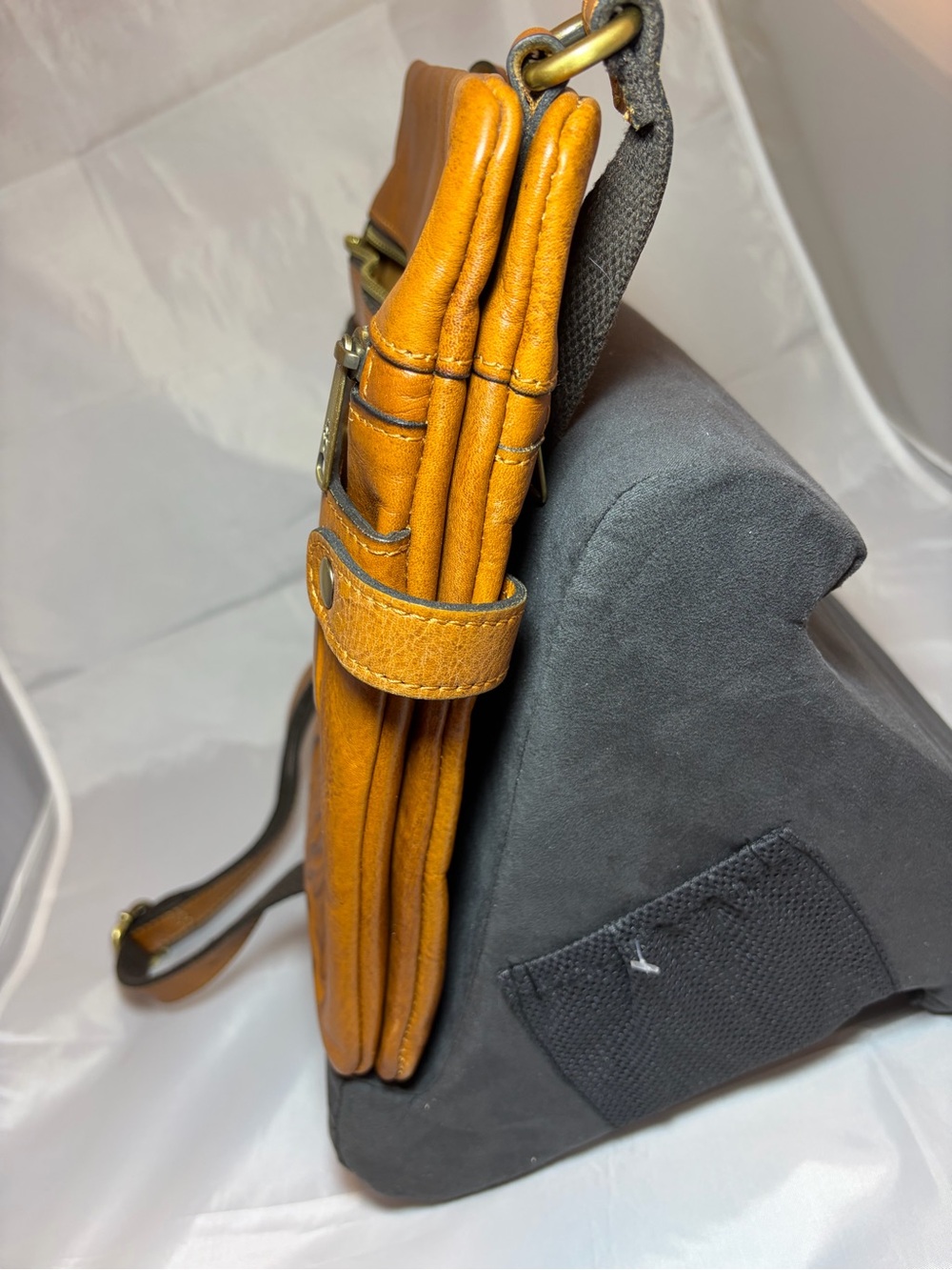Patricia Nash Prizzi Tooled Leather Crossbody (burnished gold) - Picture 7 of 7